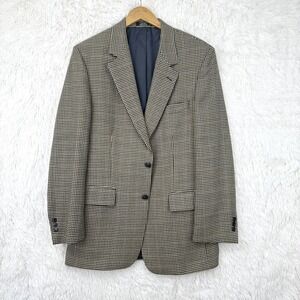 John Weitz Mens Houndstooth Wool Blazer 38R Business Casual Sport Coat Preppy
